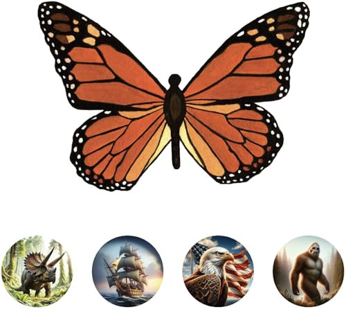 Screen Door Saver Magnets - Verhindern Sie, DASS Menschen und Haustiere in Fliegengittertüren Laufen, und Flicken Sie Kleine Löcher - Butterfly - 12.7 x 9.5 cm - 2 Stück (1 Paar)