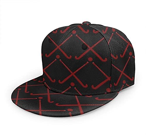Oaieltj Unisex Baseball Cap Herren Damen Einstellbare Snapback Trucker Hat Mode Hip-Hop Baseball Cap, Hockey-Liebhaber Geschenk Feldhockey, One size