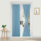 DWCN French Door Curtains – Rod Pocket Thermal Blackout Curtain for Doors with Glass Window, Kitchen and Patio Doors for Privacy, 23 X 72 Inches Long, 1 Curtain Panel with Tieback, Light Blue