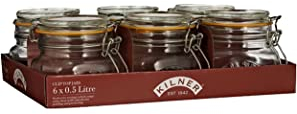 Kilner Clip Top Square Preserve Jar - 500ml (Pack 6)