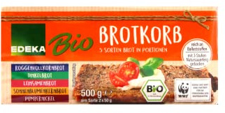 Edeka Bio Brotkorb in 5 Sorten, 12er Pack (12 x 500g)