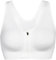 CLOUSPO Sports Bra Post Surgery Bra Zip Front Wireless with Removable Pads Yoga Bra for Workout Fitness(L,White)