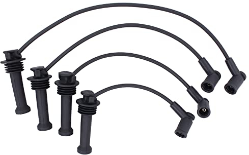 HouYeen Zündkerzenkabel-Set für Ford C-Max MK2 MK3 Mondeo MK4 Fiesta MK5 MK6 Mazda 2 Volvo C30 S40 V50 4x Zündkerzen-Kabel