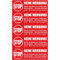 Briefkastenaufkleber - Achtung Stop Bitte Keine Werbung! 10 Aufkleber rot - 105x35mm - Keine kostenlosen Zeitungen, Handzettel, Wurfsendungen und Wochenzeitungen!