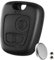 Coque de clé télécommande à 2 boutons pour Citroën C1 C2 C3 C5 Peugeot 107 207 307 avec batterie CR2016 sans lame