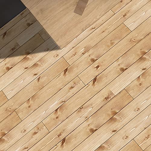 XIUWOUG Fliesenaufkleber Boden, Klebefolie Holzoptik für Bad, Küche, Badezimmer - Fliesensticker - Folie selbstklebend - Klebefliesen Bad,14,20x300cm