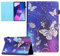 CASAFUNY Custodia per Lenovo Tab M10 (3rd Gen) 10.1 Pollici Cover Protettiva tablet Custodia Pelle PU con Supporto Funzione per Lenovo Tab M10 3rd Gen 10.1 2022 TB-328FU/TB-328XU, Farfalla di diamante