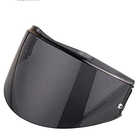 Scudo Visiere Moto, , Lente visiera del casco del motociclo, con i fori di patch anti-nebbia Fumo arcobaleno Colorato Argento Sostituzione Lente di sostituzione Moto Adatto L-S-2 Valoroso FF399 ( Colo