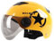AOOPOO Aperto Caschi Da Moto Portatile Jet Casco Scodella ECE Omologato Retrò Motociclo Aperto Faccia Casco Donna Uomo Scooter Casco Per Moto,Adult Cruiser Chopper Mezzo Casco ,54-60CM (Giallo)