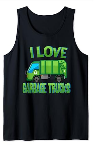 Garbage Truck Recycle Bins Junk Dumpster Rubbish Lorry Toy Tank Top