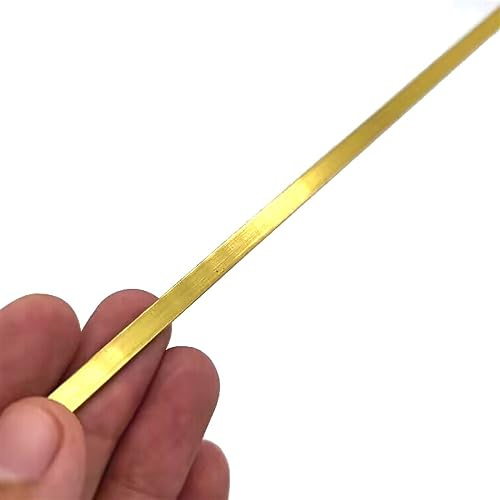 H59 Brass Flat Bar Plate Strip Thicknesses 2mm 3mm 4mm 5mm 6mm Pure Copper Solid Metal Plates Length 500mm (Color : Thickness 2mm, Size : 5x500mm)