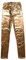 krautwear Damen Mädchen Leggings Leggins Metallic Glänzend Wet Look Latex Kunstleder Partylook (Gold-LXL)