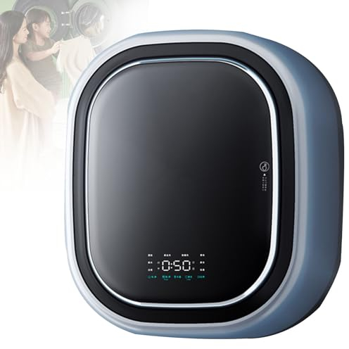 ZYLDDS Lavadoras Mini compacta montada en la Pared, Lavadora de Carga Frontal de 3 kg de Capacidad, Lavadora automática Completa y Secadora de Giro
