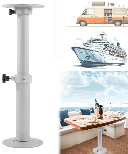 Mocoli Tischbein, Wohnmobil-Tischbeine,Tischbeine Höhenverstellbar,Abnehmbare RV-Tischbein,Anhebbar um 46–70 cm,Aluminiumlegierung Tischbein Halterung für Konferenzräume auf Yachten und Wohnmobilen