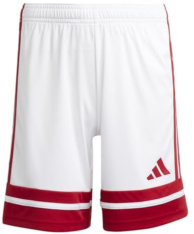 adidas Mixte Enfant Squadra25 Short Kids Shorts, White/Team Power Red 2, 9-10 Years