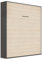 SMARTBett Schrankbett M1 160x200 Vertikal Anthrazit/Kaiser Eiche Klappbett