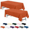 Utopia Kitchen Polyester Tischdecke 152x259 cm (2er-Pack, Orange) Maschinenwaschbare Tischdecke Ideal für Partys, Veranstaltungen, Hochzeiten und Restaurants