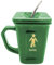 Gobelet poubelle avec couvercle, tasse de toilette, tasse à café - 450 ml - Gobelet amusant avec anse - Tasse à café de toilette avec couvercle en forme de WC - Vaisselle de recyclage de bureau pour