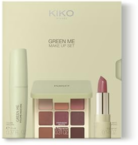 KIKO Milano Green Me Make Up Set, Make-Up-Set: 1 Augenpalette, 1 Volumen-Mascara Und 1 Matter Lippenstift