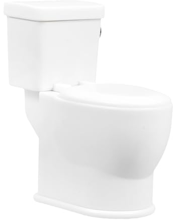 BRIGHTFUFU Puppenhaus Miniatur Toilette mit Sound Wiederaufladbare Kleiner Badezimmertoilette Puppenhausmöbel Zubehör 1:12 Simulation Silber für Miniatur Szenen und Puppenhaus Dekoration