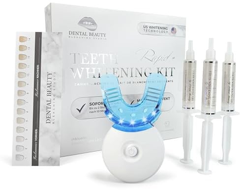 Dental Beauty Zahnbleaching Set - All in One Teeth Whitening Kit - Zahnaufhellung mit revolutionärer US-Teeth Whitening Technologie - Zähne aufhellen - Bleaching Zähne sofort Effekt