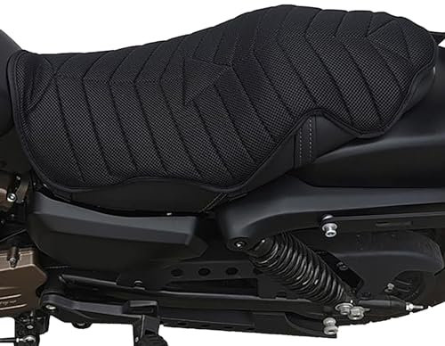 Vibhgtf Kühlung Druck Luft Motorrad Sitzkissen Entlastung, Motorrad Sitzkissen - Sitzkissen Dekompression Zwei Sitz Motorrad Kissen Abdeckung Mesh