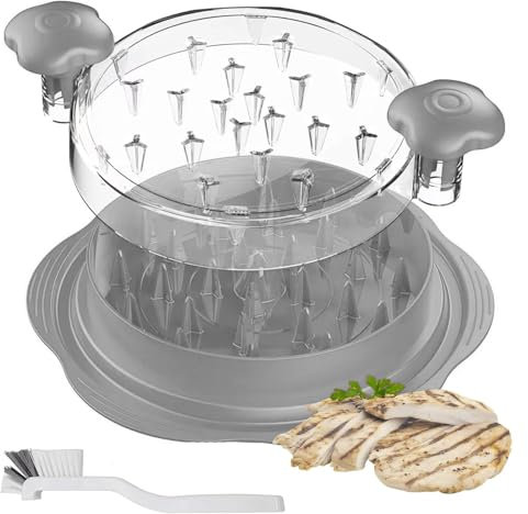 Hähnchenschredder, sichtbares Hähnchenbrust-Schredder-Werkzeug mit Bürste, große Fleischschredder-Maschine, ergonomischer Griff, Anti-Rutsch, hitzebeständig, spülmaschinenfest