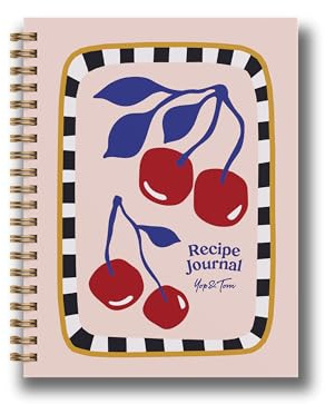 Yop & Tom Recipe Journal (A5) - Write Your own Recipe Book (Cherries)