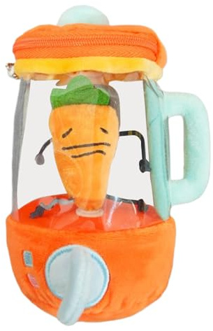 Karotten-Entsafter-Plüschtier – 15 cm großes Cartoon-Puppenspielzeug | Dekorative Karotte, Saftpresse-Form, mit Kordelzug, Dekorationswerkzeug für Neujahr, Kindertag, Veranstaltung, Geburtstagsgeschen