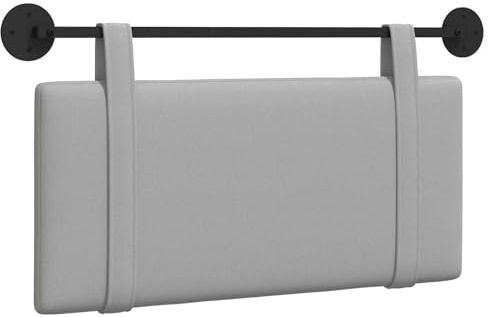 vidaXL Hängendes Kopfteil Wolkengrau Stoff, Schlafzimmer Deko, moderner rechteckiger Wand-Headboard, kompakt, stilvolle Bettwäsche für Luxus-Schlafbereich