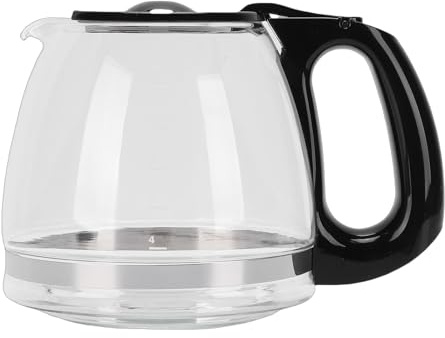 Sunydog Hitzebeständige Kaffeekanne aus Glas mit Griff, Leicht zu Reinigende Ersatzkaraffe für die Kaffeemaschine, Tropfsicherer Ausguss, Breite Öffnung für Gründliche (Ersatz BD 12 Cup 1,8L)