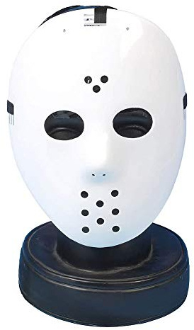 Gifts 4 All Occasions Limited Unisex Adult Hockey Guy White Face Mask Jason Voorhees Freddy Fawkes Fancy Dress Costume Halloween Trick or Treat with Elasticated Strap