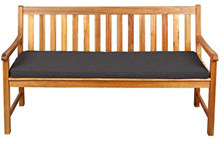 Gutekissen® Sitzkissen für Bank, Gartenschaukeln, Sitz, glatt. FK5 (120x30x5, Dunkelgrau)