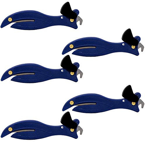 Fish 200 Original Enclosed Blade Safety Box Cutter (5, Blue)