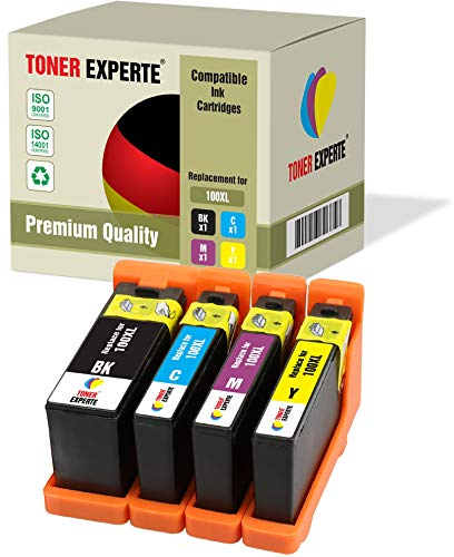 TONER EXPERTE 4 XL 100XL 100 XL Druckerpatronen kompatibel für Lexmark S300 S305 S402 S405 S505 S602 S605 S608 S815 S816 Pro 202 205 208 209 705 805 901 905 (Schwarz, Cyan, Magenta, Gelb)