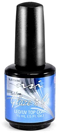 NSI Glaze 'n Go - LED/UV Top Coat - Glistening - 15ml / 0.5oz