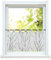 ESLIR Scheibengardine modern Bistrogardine Küche Gardinen Transparent Vorhänge mit Schlaufen Kurzgardine Voile Weiß-Grau HxB 60x140cm 1 Stück