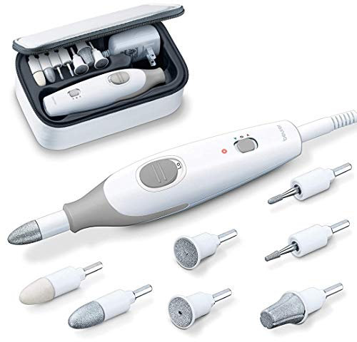Sponsored Ad - Beurer 10-Piece Professional Nail Drill Kit for Manicure & Pedicure | Electric Nail File Set incl. 7 Attach.