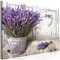 decomonkey Bilder Blumen Natur 90x60 cm 1 Teilig Leinwandbilder Bild auf Leinwand Vlies Wandbild Kunstdruck Wanddeko Wand Wohnzimmer Wanddekoration Deko Lavendel