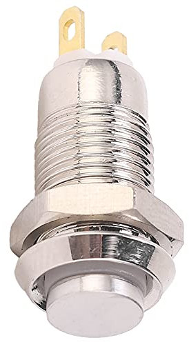 Mini interrupteur à bouton-poussoir de 8 mm, interrupteur à bouton-poussoir en métal à verrouillage automatique de 8 mm, longue durée de vie, Corrosion, pour sonnettes à faible courant,