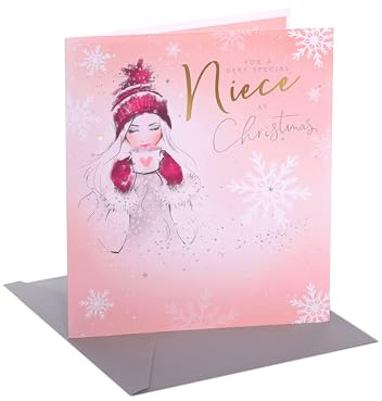 UK Greetings | Christmas Card for Niece | Stylish Design | Xmas Presents | Her, Girls, Women | Greeting Card |With Envelope