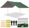 Large Waterproof Camping Tent Tarp with Aluminum Awning Poles Ultralight Rain Shelter Canopy Mutifunctional Bivvy Accessories for Fishing Beach Hiking Outdoor Backpacking Hammock