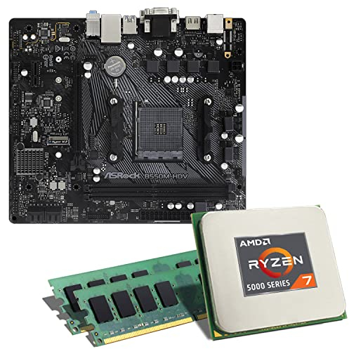 AMD Ryzen 7 5700G / ASRock B550M-HDV Mainboard Bundle / 64GB | CSL PC Aufrüstkit | AMD Ryzen 7 5700G 8X 3800 MHz, 64GB DDR4-RAM, GigLAN, 2X M.2 Port, USB 3.2 Gen1 | Aufrüstset | PC Tuning Kit