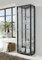 möbelando Vitrine Glasvitrine Standvitrine Vitrinenschrank Berlin VI Schwarz