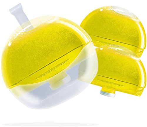 Elsterglanz WC Duftspüler Gel | Einhänger Citrus Duft | Lufterfrischer, Toilettenduft mit frisch Effekt | WC Reinigung & Kloduft mit Zitronen Frische + 2 Refill | + 2 Nitrilhandschuhen
