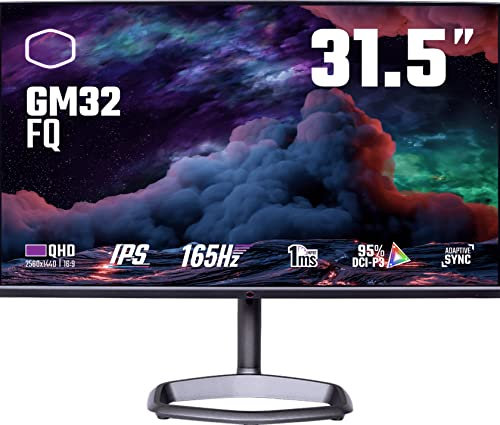 Cooler Master Monitor para Juegos GM32-FQ - 31.5 Pulgadas WQHD 165Hz IPS USB-C 15W Amplia