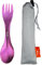 TiTo Titanium Spork 2-in-1 Ultra Lightweight Spoon Fork Tableware for Outdoor Camping, Backpacking, Hiking, Travel, Picnics and Home with Bag (Rose)