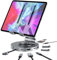 Hub USB C per iPad Pro con stand pieghevole rotante, 8 in 1 USB C Docking Station adattatore con 4K HDMI, PD 100W, porta Data 3.0, 2*USB 3.0 e 3.5mm AUX, Hub di tipo C per iPad pro, Surface pro 8/9