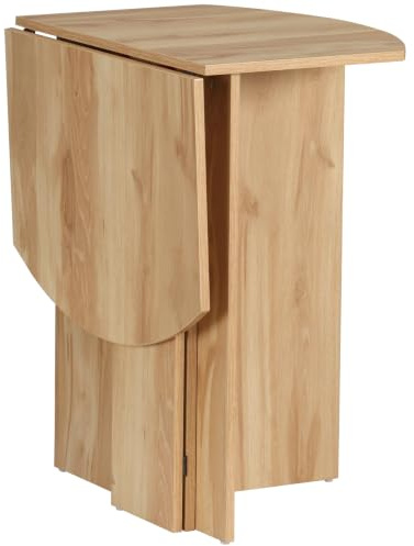 HOMCOM Tavolo da Pranzo Salvaspazio Tavolo Pieghevole 90x60x74cm Quercia | da Esterno, Tavolo da Cucina e Soggiorno in Legno