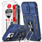 LeYi Funda para iPhone 14 Pro MAX con 2 Piezas Vidrio Templado, Carcasa Cubierta de cámara Deslizante Proteger 360 Full Protección Anillo Soporte Bumper Case,Azul